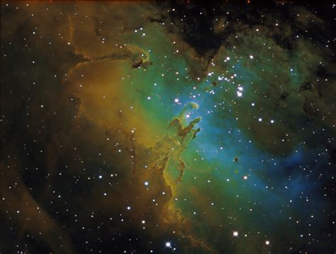 The Eagle Nebula M16 Hubble Palette Astronomy Magazine