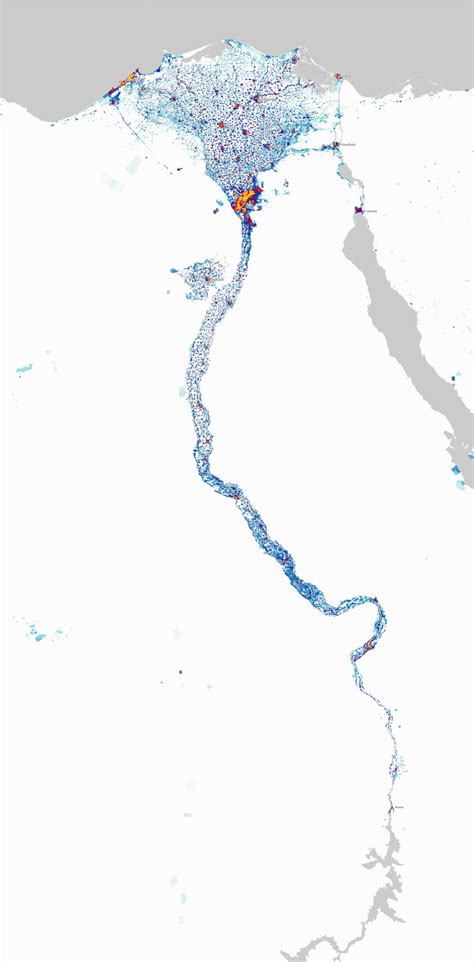 population density of egypt maps on the web