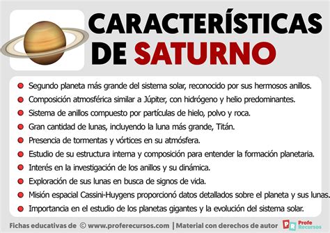 Características De Saturno