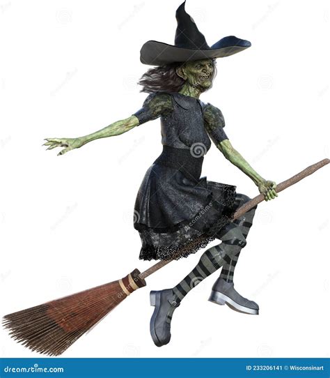 Ugly Halloween Witch Preparing A Potion Vector Illustration Of A