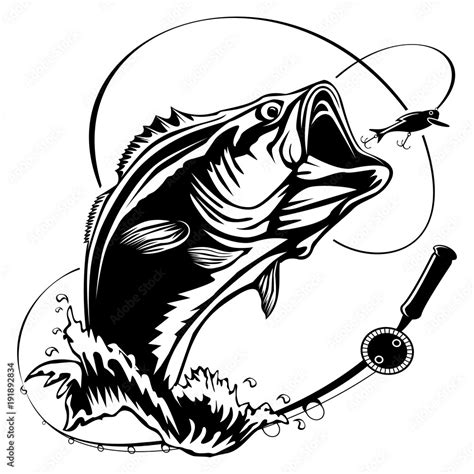 Fishing Bass Bigmouth Stock Vector Adobe Stock