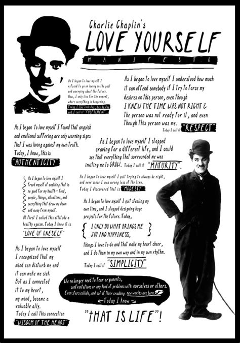 Charlie Chaplin As I Began To Love Myself Life In The Right Direction