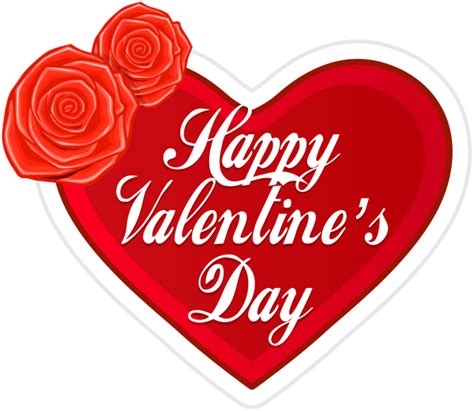 Feliz Día De San Valentín Corazón Rojo Png Transparente Stickpng