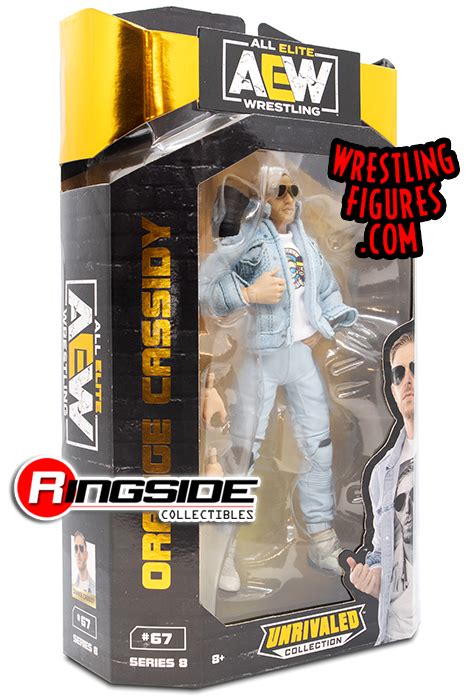 orange cassidy aew unrivaled toy wrestling action figure by wicked cool toys