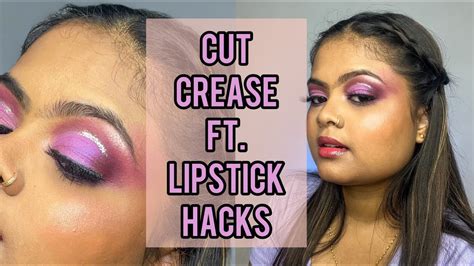 How To Do Cut Crease And Glossy Lips Tutorial Mansirao Youtube