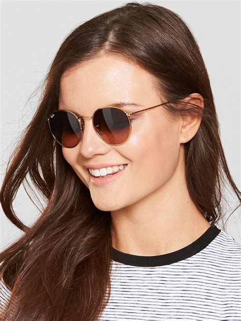 Ray Ban Round Metal Sunglasses In Brown Round Metal Sunglasses