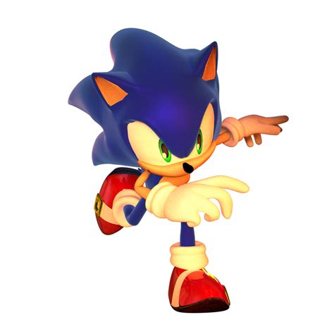 Sonic Unleashed Wii Model Render Next Gen Cover By Xthhedgehog On