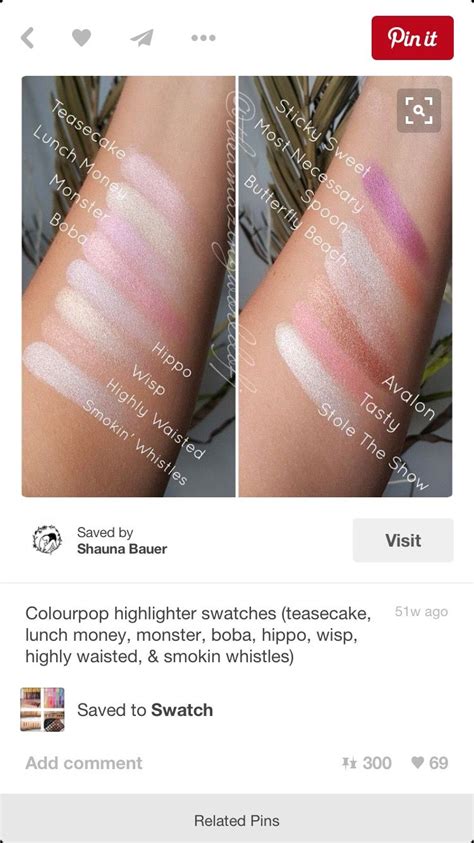 Pin By Aries Boo On Makeup Swatches Highlighter Swatches Makeup Swatches Swatch