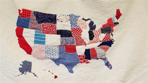 Usa Map Quilt 225 Map Quilt Quilts Machine Quilting