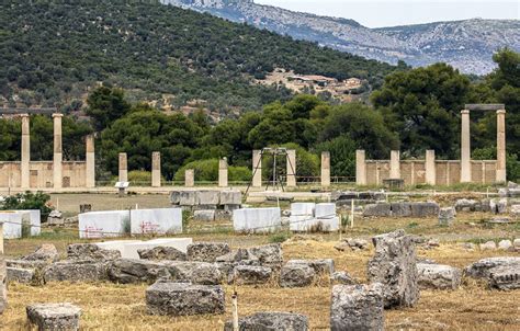 Peloponnes Epidauros Antiker Kurort Und Heiligtum Des Asklepios