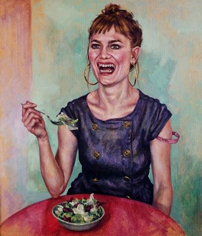 Roxana Halls Laughing While Eating Salad A Limited Edition Giclee Print