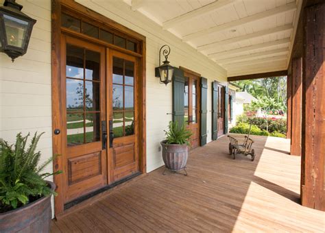 Cedar , cypress, douglas fir oak. Red River Cottage - Rustic - Porch - Other - by Terry M ...
