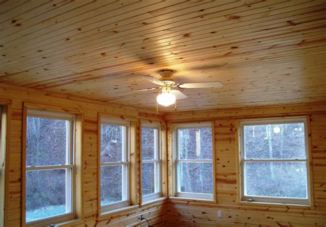 Sometimes wood paneling can't be painted. 1" x 6" Knotty Pine Ceiling in 2020 | Knotty pine, Pine ...