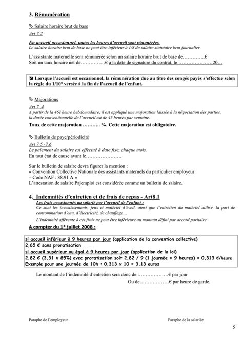 Contrat De Travail Assistant Maternel DOC PDF Page 5 Sur 9
