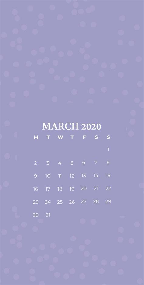 March 2020 Iphone Calendar Wallpaper Free 2020 Printable Calendar