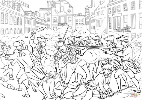 The Boston Massacre In Black White Color Streetsofsalem Clip Art
