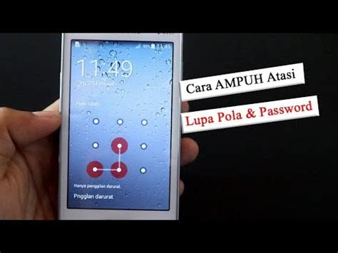 Cara Membuka Lupa Pola Di Android Tanpa Reset Youtube