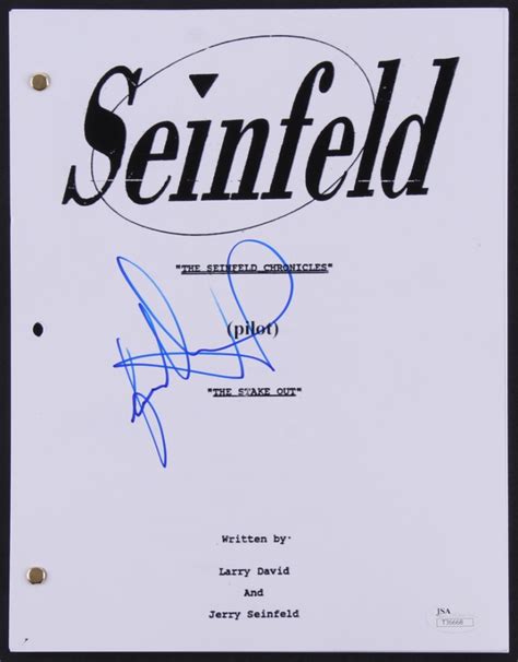 Jason Alexander Signed Seinfeld The Stake Out Full Episode Script