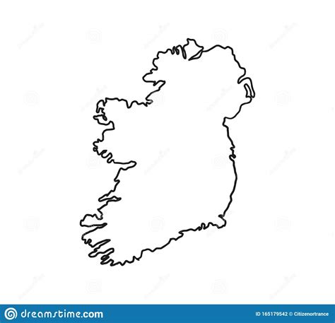 Ireland Map On White Background Vector Illustration Stock Illustration