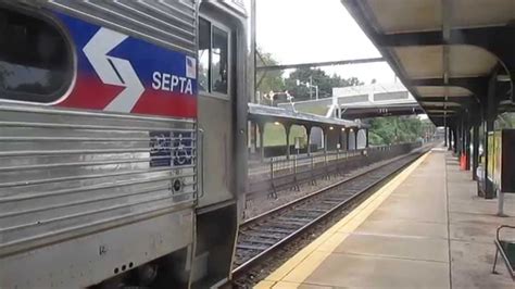 Septa Regional Rail Train 3433 With Silverliner Ivs Departing
