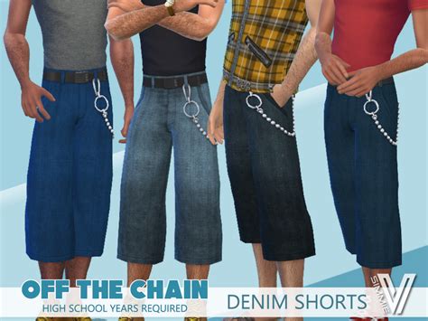 The Sims Resource Off The Chain Denim Shorts