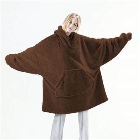 Hoodie Blanket Oversized Ultra Plush Comfy Sherpa Giant Big Hooded