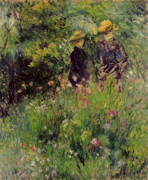 Pierre Auguste Renoir Conversation In A Rose Garden