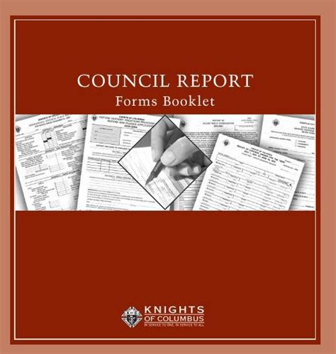Council Report Forms Booklet Knights Of Columbus Supreme