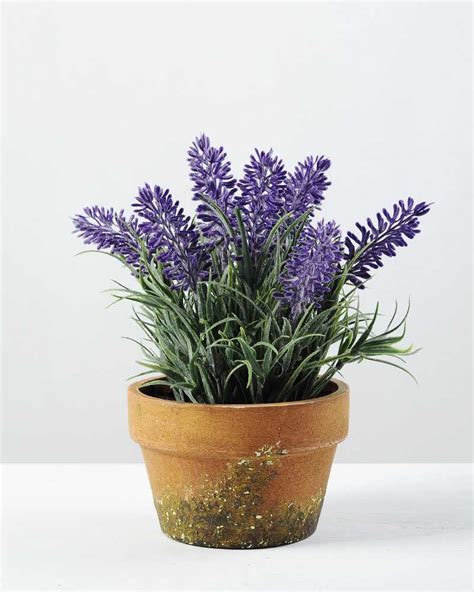 Lavender In Paper Pot Gs 0330544tsfj Silk Flowers Factoryartificial