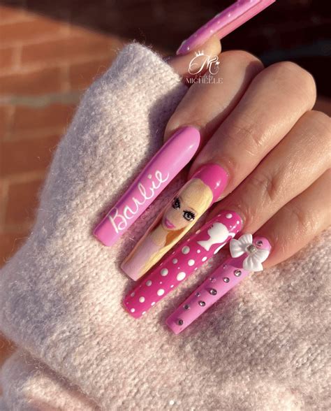 40 barbie nail designs in every style and shade of pink darcy