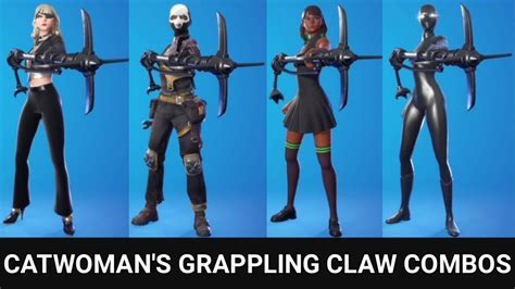 The Best Tryhard Catwoman S Grappling Claw Pickaxe Combos In Fortnite Youtube