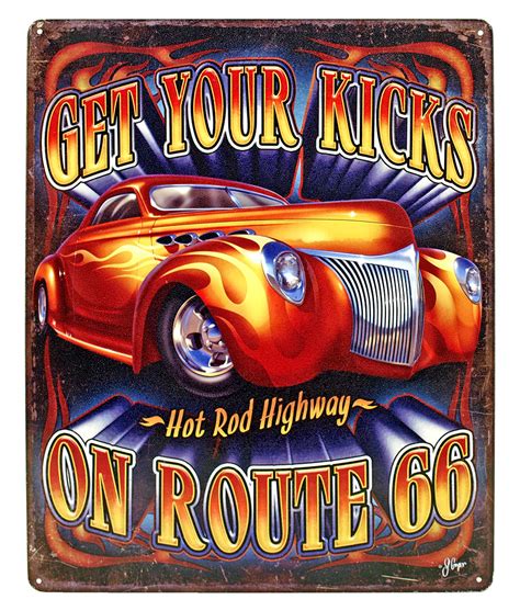 Photo about route 66 at ludlow, california. Get Your Kicks on Route 66 Tin Sign