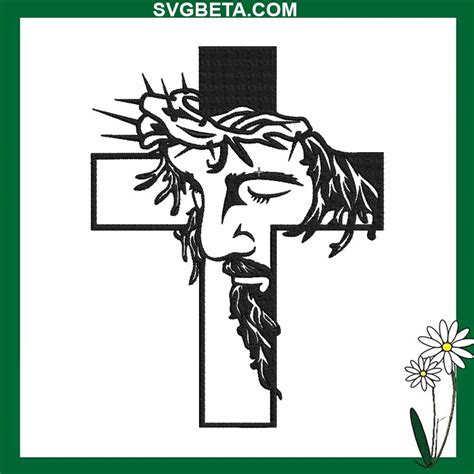 Jesus Face Cross Embroidery Design Christ Cross Embroidery Designs