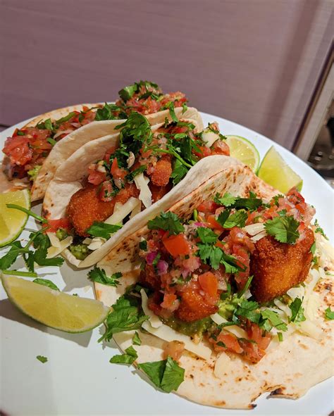 They put salmon in the fish tacos hank. Homemade Fried salmon tacos : food