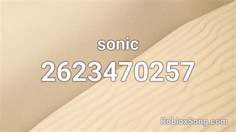 Sonic Roblox Id Roblox Music Codes