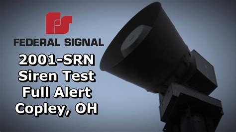 Federal Signal 2001 Srn Siren Test Full Alert Copley Oh Youtube