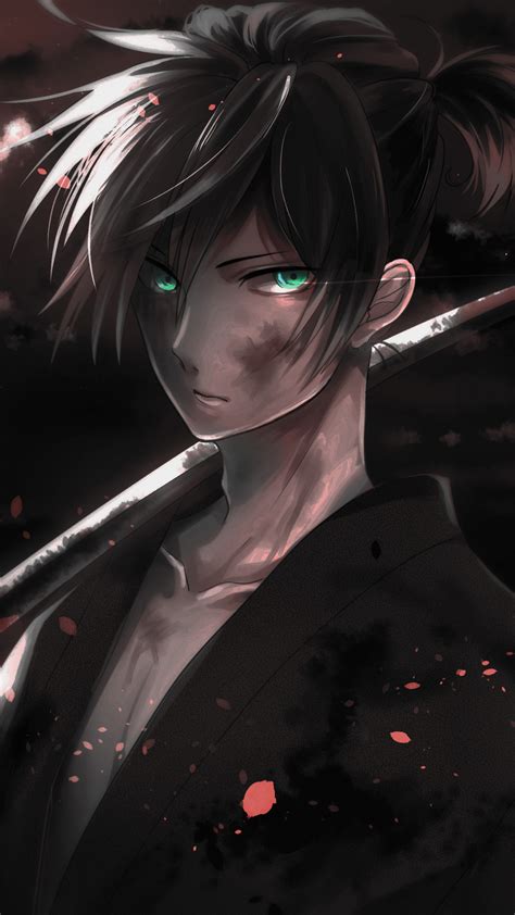 Download Wallpaper 1080x1920 Warrior Yato Noragami Dark Anime Boy