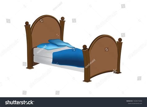 Cartoon Bed Vector Art Room Bed Stock Vector Royalty Free 1929673400