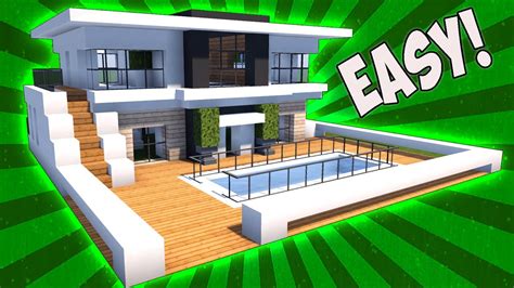13×13 modern house | tutorial. Minecraft Modern House Tutorial Step By Step Pictures ...