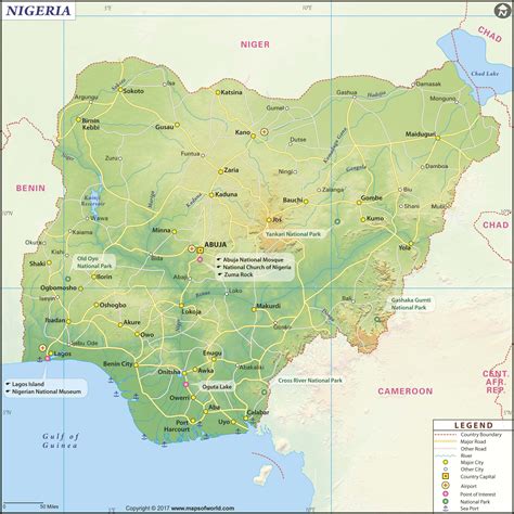 Nigeria Wall Map By Maps Of World Mapsales