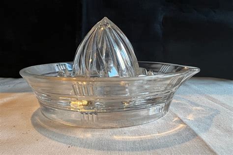 Vintage Hazel Atlas Glass Citrus Reamer Criss Cross Glass Etsy