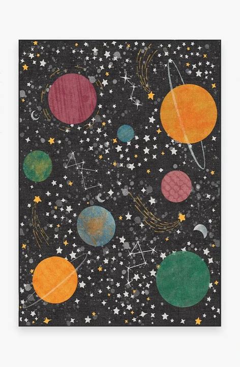 Product dimensions:6'8x10' rug type:area rug Outer Space Black Rug in 2020 | Black rug, Space rugs ...