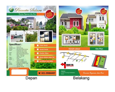 Download Template Brosur Perumahan Cdr Images Desain Brosur Images