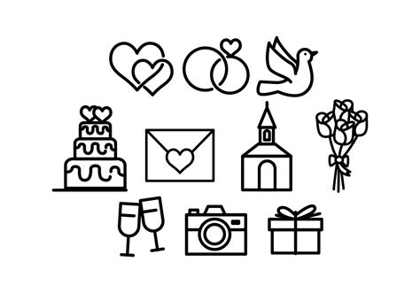Wedding Icons Vector Art Icons And Graphics For Free Download
