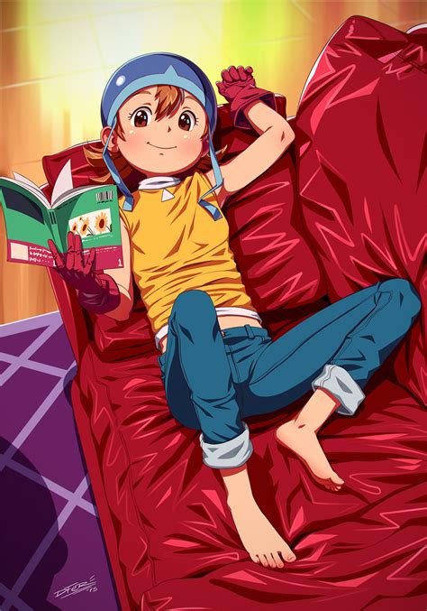 Wallpaper Illustration Anime Room Books Digimon Cartoon