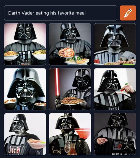 Darth Vader Eating His Favorite Meal Weirddalle