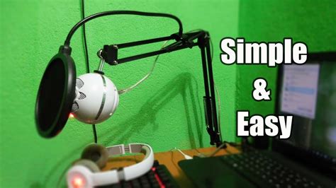 Setup Boom Arm Stand for Microphone | Budget Microphone Stand - YouTube