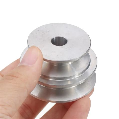 Aluminum Alloy 40and50mm Double Groove Pulley 8 20mm Fixed Bore V Shape