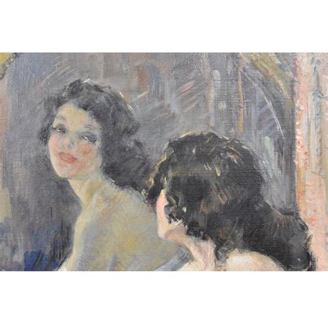 Proantic Nude Woman Painting Naked Woman In The Mirror Art Deco