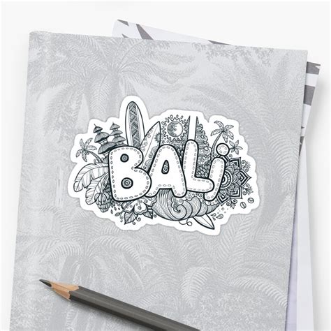 Bali Doodle Sticker By 1enchik Redbubble